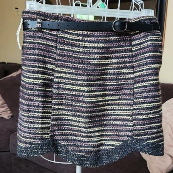 I Love Ronson Sz 2 tweed style skirt with belt - Picture 1 of 3